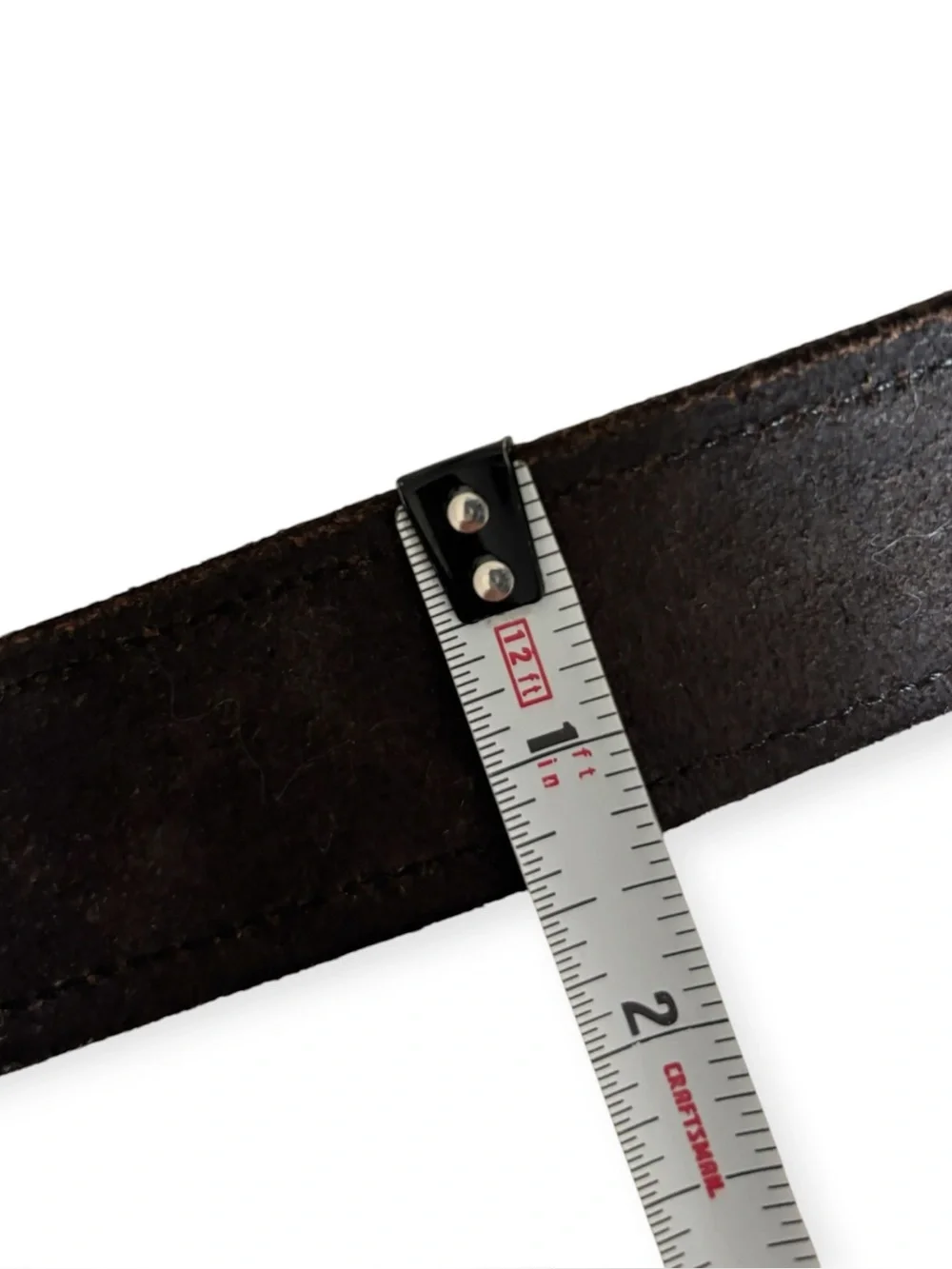 Lucky Brand Black Leather Embroidered Ivory Belt Buckle Herringbone Geometric XS